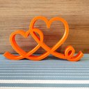 Ver imagem 2 de Estatueta Coração Romance 26cm - Decoração Casal Quarto Sala - Cor: Laranja