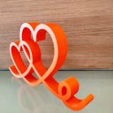 Ver imagem 3 de Estatueta Coração Romance 26cm - Decoração Casal Quarto Sala - Cor: Laranja