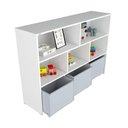 Ver imagem 4 de Estante de Nichos com Baús Natan MDF 130cm Cinza Woodcore