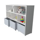 Ver imagem 6 de Estante de Nichos com Baús Natan MDF 130cm Cinza Woodcore