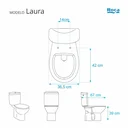 Ver imagem 1 de Assento Sanitário Poliester Soft Close Laura Branco para vaso Roca