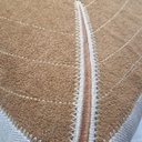 Ver imagem 2 de Capa Almofada Linho Bordada Folha Bege 50x50cm