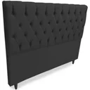 Ver imagem 3 de Cabeceira Mais Calçadeira Baú Casal 140cm Para Cama Box Suede Preto