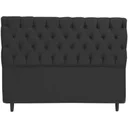 Ver imagem 4 de Cabeceira Mais Calçadeira Baú Casal 140cm Para Cama Box Suede Preto