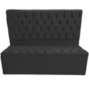 Ver imagem 2 de Cabeceira Mais Calçadeira Baú Casal 140cm Para Cama Box Suede Preto