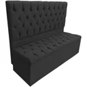 Ver imagem 1 de Cabeceira Mais Calçadeira Baú Casal 140cm Para Cama Box Suede Preto