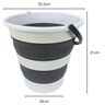 Balde Retrátil de Silicone Dobravel Redondo 10l Branco Partna - 3