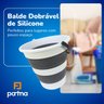 Balde Retrátil de Silicone Dobravel Redondo 10l Branco Partna - 2