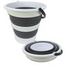 Balde Retrátil de Silicone Dobravel Redondo 10l Branco Partna - 4