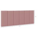 Ver imagem 6 de Cabeceira Cama Casal King Modulo 1,95 Itália Estofada Suspensa - Rose Suede