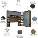 Ver imagem 2 de Guarda Roupa Casal Modulado Cp04 Delphi Avelã/grey L01 - Mpozenato