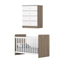 Ver mais imagens de Quarto de Bebê com Berço e Cômoda Labirinto 4 Gavetas MDP Rústico Branco