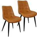 Ver imagem 1 de Kit 2 Cadeiras Romana Provence Poltrona Estofada Pu Vintage Retro Pés Preto