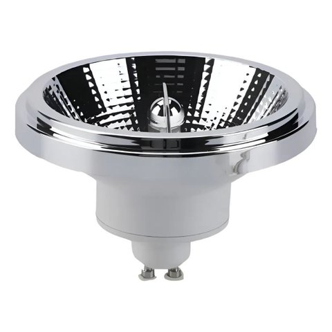 Kit 5 Lampada Led 12w Refletora Ar 111 3000k - Branco-quente