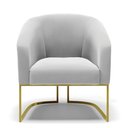 Ver imagem 4 de Cadeira Sala de Jantar Base Industrial Dourado Kit 2 Stella Suede D03 - D’Rossi