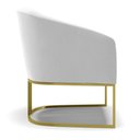 Ver imagem 5 de Cadeira Sala de Jantar Base Industrial Dourado Kit 2 Stella Suede D03 - D’Rossi