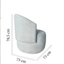 Ver imagem 6 de Kit 2 Poltronas Decorativa Beatriz Orgânica Linho Bege