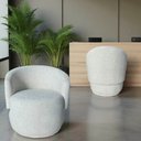 Ver imagem 7 de Kit 2 Poltronas Decorativa Beatriz Orgânica Linho Bege