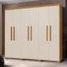 Roupeiro Grande de Casal 100% Mdf 6 Portas Cinamomo Off White Guarol Jm Móveis - 1