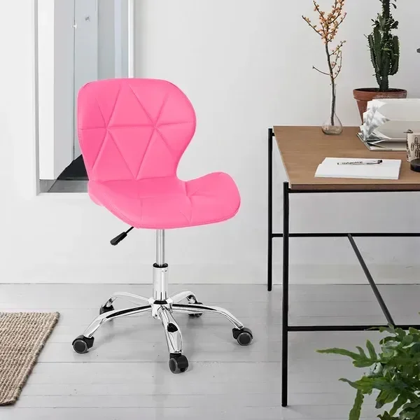 Cadeira Office Eiffel Slim Base Giratória - Rosa
