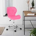 Ver imagem 1 de Cadeira Office Eiffel Slim Base Giratória - Rosa