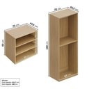 Ver imagem 6 de Guarda-Roupa 2 Módulos 4 Portas 3 Prateleiras Frame CabeCasa MadeiraOriginals