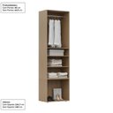 Ver imagem 5 de Guarda-Roupa 2 Módulos 4 Portas 3 Prateleiras Frame CabeCasa MadeiraOriginals