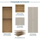 Ver imagem 4 de Guarda-Roupa 2 Módulos 4 Portas 3 Prateleiras Frame CabeCasa MadeiraOriginals