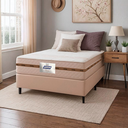 Ver imagem 3 de Cama Box Casal Colchão Molas Flora Bege 138x188x58cm