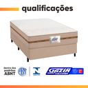 Ver imagem 6 de Cama Box Casal Colchão Molas Flora Bege 138x188x58cm