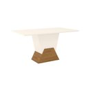 Ver imagem 7 de Conjunto Sala Jantar tampo Mdf| Cadeiras Off White C/Nature