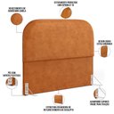 Ver imagem 3 de Cabeceira Cama Box Queen 160cm Orgânica Lanna W01 Couríssimo Canela - Lyam Decor