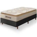 Ver imagem 1 de Cama Box Preta + Colchão Solteiro King Mendoza Molas Ensacadas Pillow Top 96x203x71cm - Extra Macio