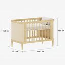 Ver imagem 2 de Berço Americano 2 em 1 Madeira com de Tela Quater Linha Paglia