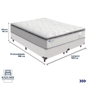 Ver imagem 3 de Cama Box e Colchão Amsterdã Molas Ensacadas Queen Probel: Branco