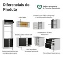 Ver imagem 4 de Armário de Cozinha Completa de Canto 416 Cm Branco/preto Lux Madesa 01