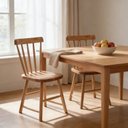 Ver imagem 7 de Conjunto de Mesa com 4 Cadeiras em Madeira Maciça Natural