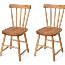 Ver mais imagens de Conjunto de Mesa com 4 Cadeiras em Madeira Maciça Natural