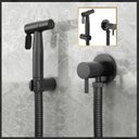 Ver imagem 1 de Ducha Higiênica Completa Aço Inox Acabamento Preto Goldenx