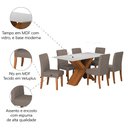 Ver imagem 5 de Conjunto de Mesa Sala de Jantar Tampo com Vidro 1,60m Grécia 6 Cadeiras Trieste Dobuê