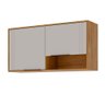 Armário Aéreo Aurea 120 Cm com 2 Portas Cinamomo/branco - 1