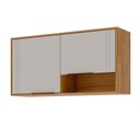 Ver imagem 1 de Armário Aéreo Aurea 120 Cm com 2 Portas Cinamomo/branco
