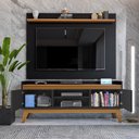 Ver imagem 5 de Rack Ripado 2 Portas com Painel para Tv 50 Polegadas Astúrias 136cm