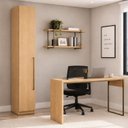 Ver imagem 1 de Conjunto Escritório Industrial 100% MDF com Armário Alto 240cm e Escrivaninha Yescasa