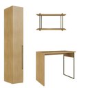 Ver imagem 2 de Conjunto Escritório Industrial 100% MDF com Armário Alto 240cm e Escrivaninha Yescasa