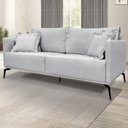 Ver imagem 2 de Sofa Liv 3 Lugares 220cm Pes Aço Linho 234 Grigio Ezz
