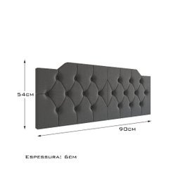 Cabeceira Capela Cama de Solteiro 0.90 - Gt Magazine:cinza - 3