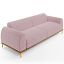 Ver imagem 1 de Sofá 04 Lugares Para Sala de Estar Kiev 260 cm D02 Veludo Rosê C-305 - Lyam Decor
