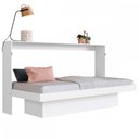 Ver imagem 3 de Cama de Solteiro Horizontal Articulável com Escrivaninha de Estudo Branco - Panorama Móveis
