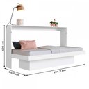 Ver imagem 5 de Cama de Solteiro Horizontal Articulável com Escrivaninha de Estudo Branco - Panorama Móveis